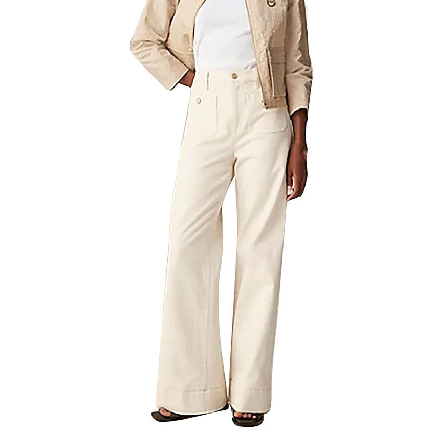 Loose Plus Size Leisure Washed-out Button jeans