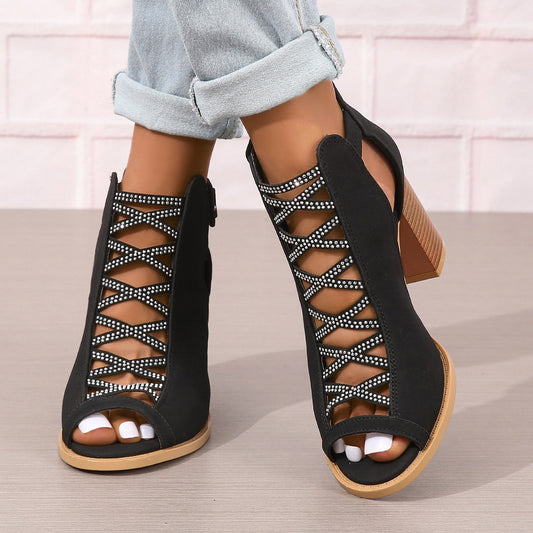 Chunky High Heel Sandals