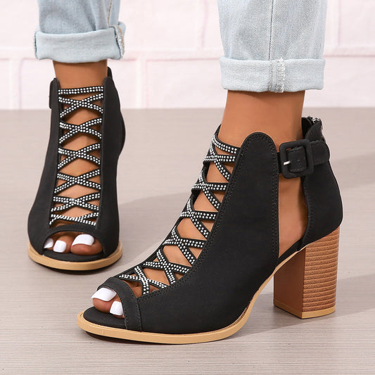 Chunky High Heel Sandals